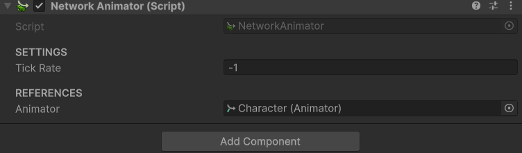 NetworkAnimator sync component