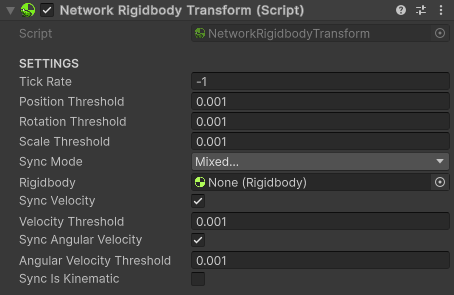 Network Rigidbody Transform